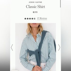 Jenni Kayne classic shirt vintage blue stripe